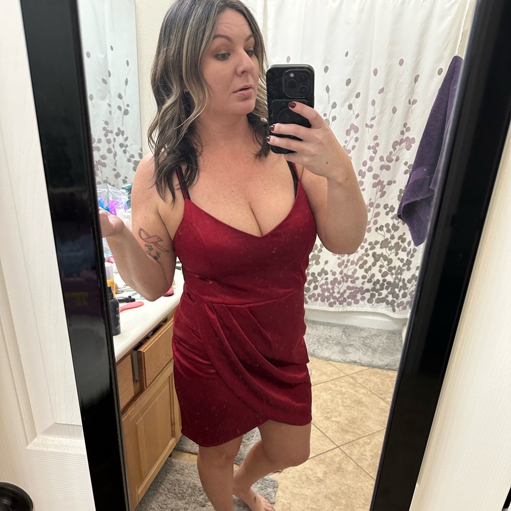 Lulu's Bold Red Mini Dress